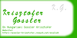 krisztofer gossler business card